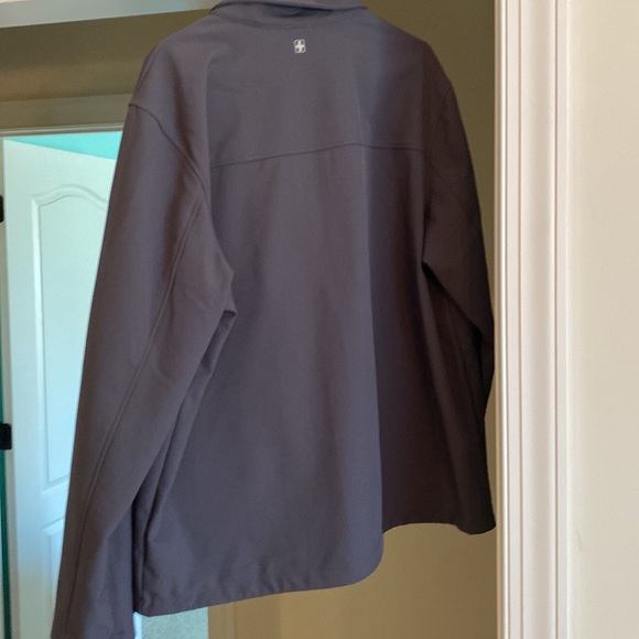 Swiss Tech Men's NEW Black Full Zip Softshell Jacket Sz XL (46-48) Fleece Inside - Picture 8 of 15